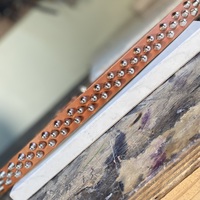 2-1-2 Short British stud belt (British tan) - Thumbnail 9