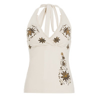 Sexy tight-fitting short sleeveless top - Thumbnail 2