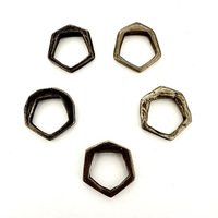 Cast Bronze Pent in Hex Ring Group 1 (5 options) - Thumbnail 3