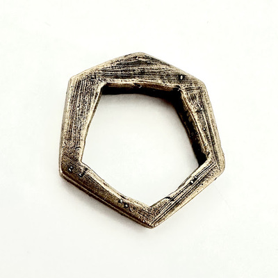 Cast bronze pent in hex ring group 1 (5 options)