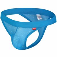 4PK Sexy men's underwear lingerie breathable mesh holes low-rise t-stings thongs MJ2005 - Thumbnail 2