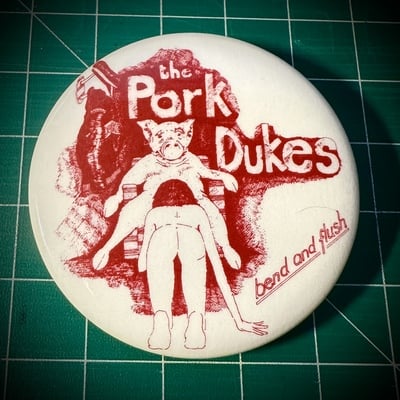 The pork dukes pin badge