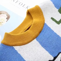 Artful Cartoon Cake Pattern Knitted Sweater - Thumbnail 7