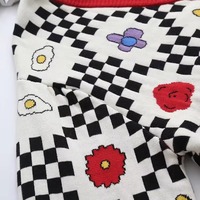 Artful Checkerboard Florwer Cardigan - Thumbnail 8