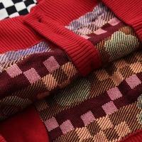 Artful Checkerboard Florwer Cardigan - Thumbnail 9