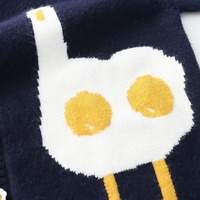 Cute Duck Navy Color Cardigan - Thumbnail 4