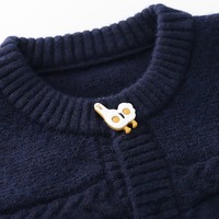 Cute Duck Navy Color Cardigan - Thumbnail 5