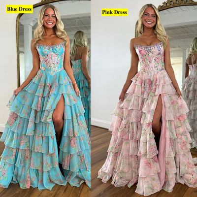 Floral Prom Dresses Evening Gown