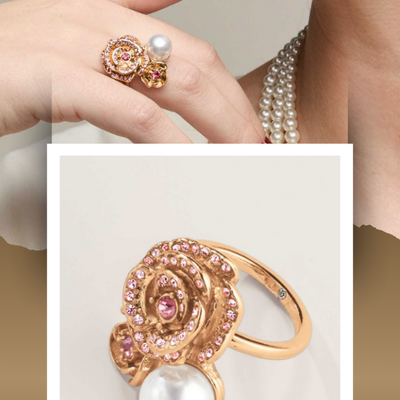 Rose garden pearly ring - final sale - Thumbnail 5