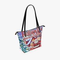 Festive Leather Rudolph and Santa Claus Shoulder Bag | Christmas Movie Carryall | Free Ship - Thumbnail 4
