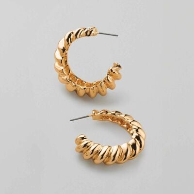 Gleaming twist hoop earrings - final sale