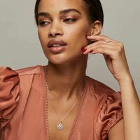 Sterling Silver Rose of Love CZ Necklace - FINAL SALE - Thumbnail 2