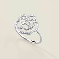 Sterling Silver Rose of Love CZ Ring - FINAL SALE - Thumbnail 1