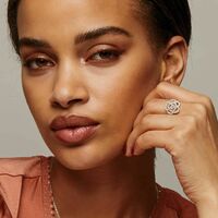 Sterling Silver Rose of Love CZ Ring - FINAL SALE - Thumbnail 2