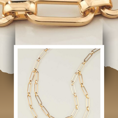 Sunlit paperclip long layered necklace - final sale - Thumbnail 4