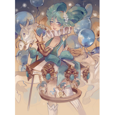 Carousel Miku 8x5,5" art print
