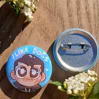 I like dogs Connor pin - Thumbnail 2