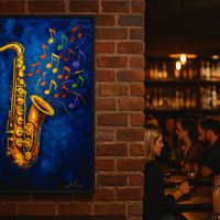 Colorful Saxophone Music Notes - Thumbnail 2