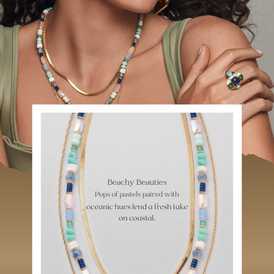 Coastal elegance layered necklace - final sale