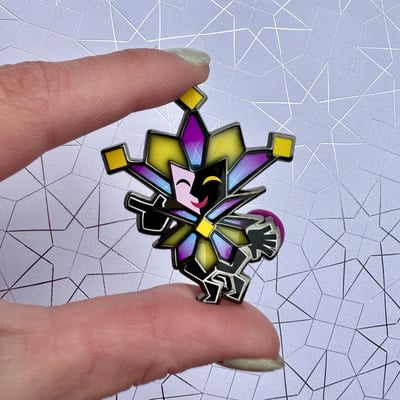 Dementio enamel pin