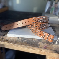 1.5” Chaotic Short British stud belt (British Tan) - Thumbnail 5