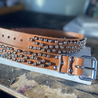 1.5” Chaotic Short British stud belt (British Tan) - Thumbnail 6