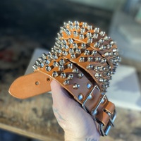 1.5” Chaotic Short British stud belt (British Tan) - Thumbnail 7