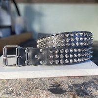 3-row standard British studs belt - Thumbnail 4