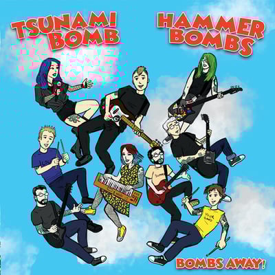 Rgf-204 tsunami bomb/the hammerbombs - bombs away! split 7" - Thumbnail 1