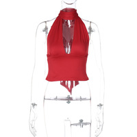 Sexy scarf-style backless camisole low-cut top - Thumbnail 2