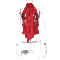 Sexy scarf-style backless camisole low-cut top - Thumbnail 3