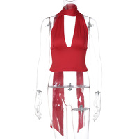 Sexy scarf-style backless camisole low-cut top - Thumbnail 6