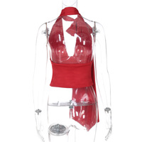 Sexy scarf-style backless camisole low-cut top - Thumbnail 8