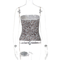 Fashionable and sexy printed slim-fit cropped tube top - Thumbnail 2