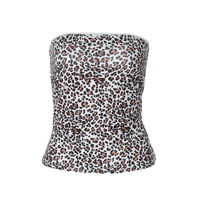 Fashionable and sexy printed slim-fit cropped tube top - Thumbnail 6