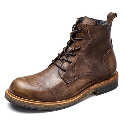 Genuine leather Martin boots men's leather handmade retro cowhide work boots