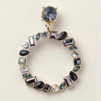 Simply Noir Statement Hoop Earrings - Thumbnail 2