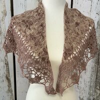 Ghost Ranch Shawlette #4, Desert Rose - Thumbnail 1