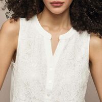 Lace-Front Sleeveless Top - FINAL SALE - Thumbnail 3