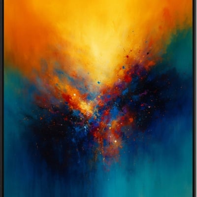 Celestial eruption vibrant cosmic explosion