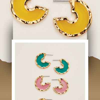 Pop & shine hoop earrings - final sale - Thumbnail 1