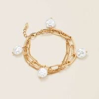 Pearly Ocean Links Bracelet - FINAL SALE - Thumbnail 1