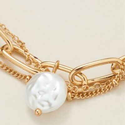 Pearly ocean links bracelet - final sale