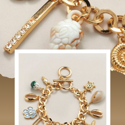 Charm medley link bracelet - final sale