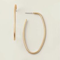 Modern Curve Hoop Earrings - FINAL SALE - Thumbnail 2