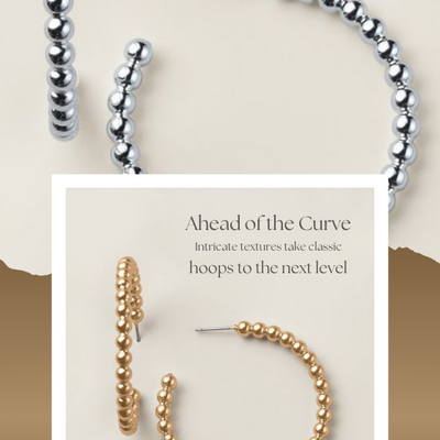 Dotted grace hoop earrings - final sale - Thumbnail 1