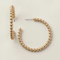 Dotted Grace Hoop Earrings - FINAL SALE - Thumbnail 1