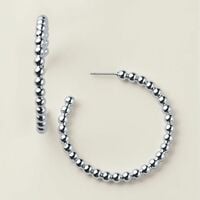 Dotted Grace Hoop Earrings - FINAL SALE - Thumbnail 2