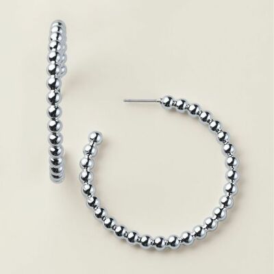 Dotted grace hoop earrings - final sale