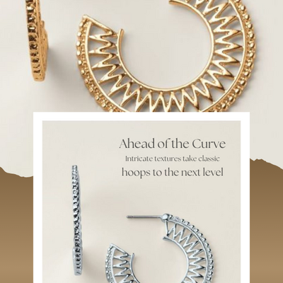 Woven glow hoop earrings - final sale - Thumbnail 1